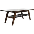 Table basse à deux niveaux Seth - Noyer/Métal noir - Safavieh