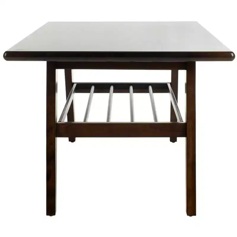 Table basse à deux niveaux Seth - Noyer/Métal noir - Safavieh