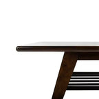 Table basse à deux niveaux Seth - Noyer/Métal noir - Safavieh
