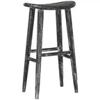 Tabouret de bar Colton Wood - BST1001 - Noir/Blanc délavé/Bois de sungkai - Safavieh