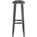 Tabouret de bar Colton Wood - BST1001 - Noir/Blanc délavé/Bois de sungkai - Safavieh