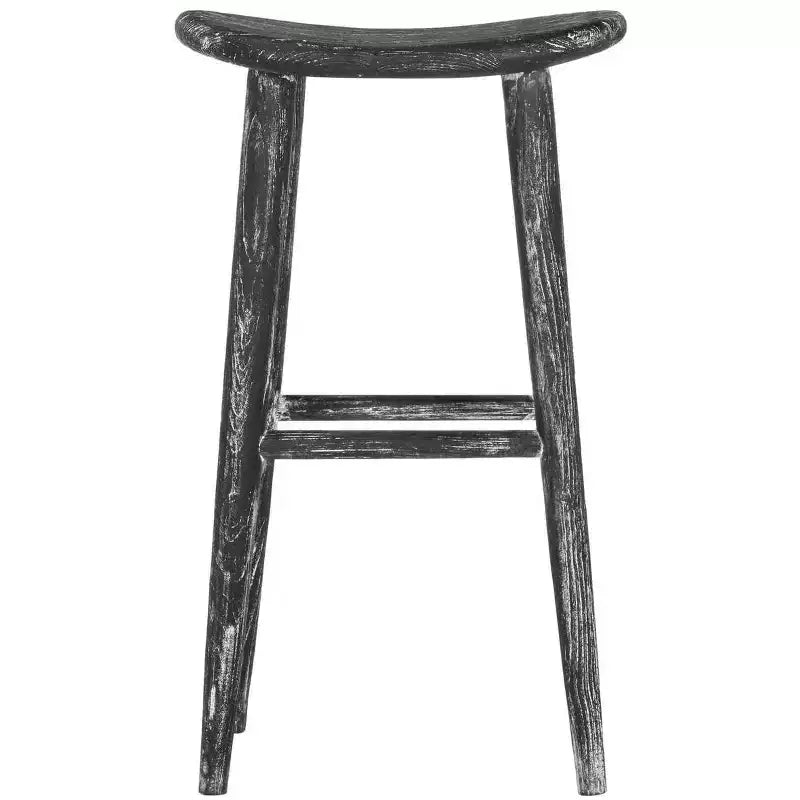 Tabouret de bar Colton Wood - BST1001 - Noir/Blanc délavé/Bois de sungkai - Safavieh