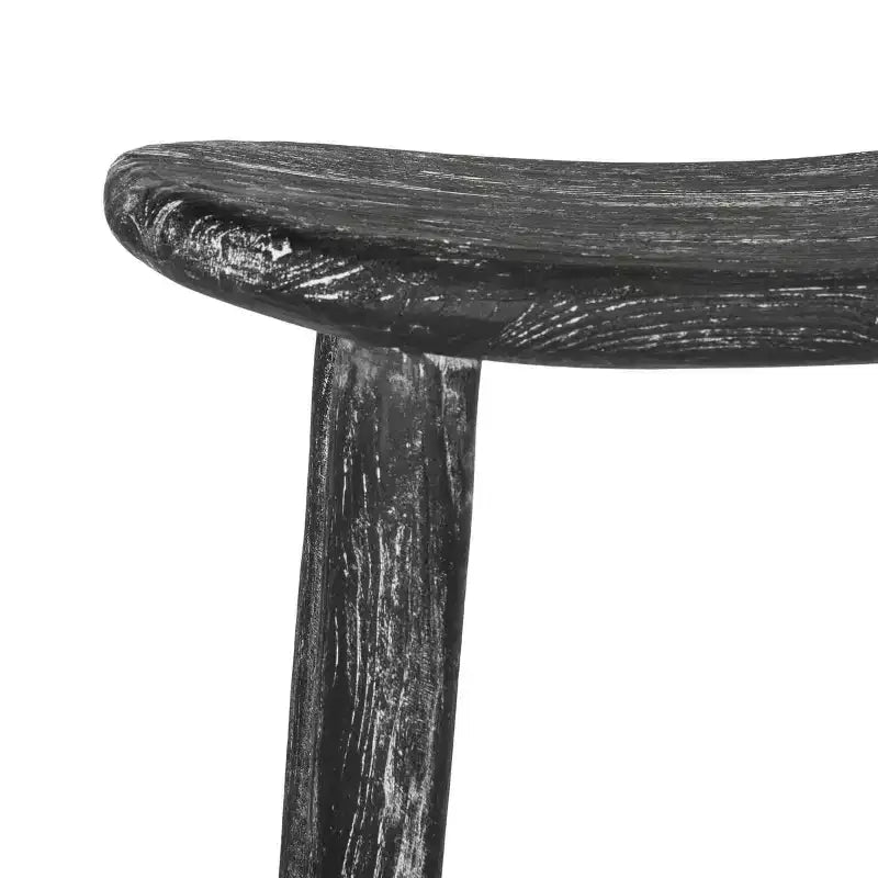 Tabouret de bar Colton Wood - BST1001 - Noir/Blanc délavé/Bois de sungkai - Safavieh