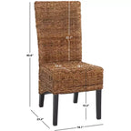 Kiska 18 H Chaise d'appoint en rotin (Lot de 2) - FOX1021 - Marron foncé - Safavieh Couture