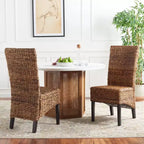 Kiska 18 H Chaise d'appoint en rotin (Lot de 2) - FOX1021 - Marron foncé - Safavieh Couture