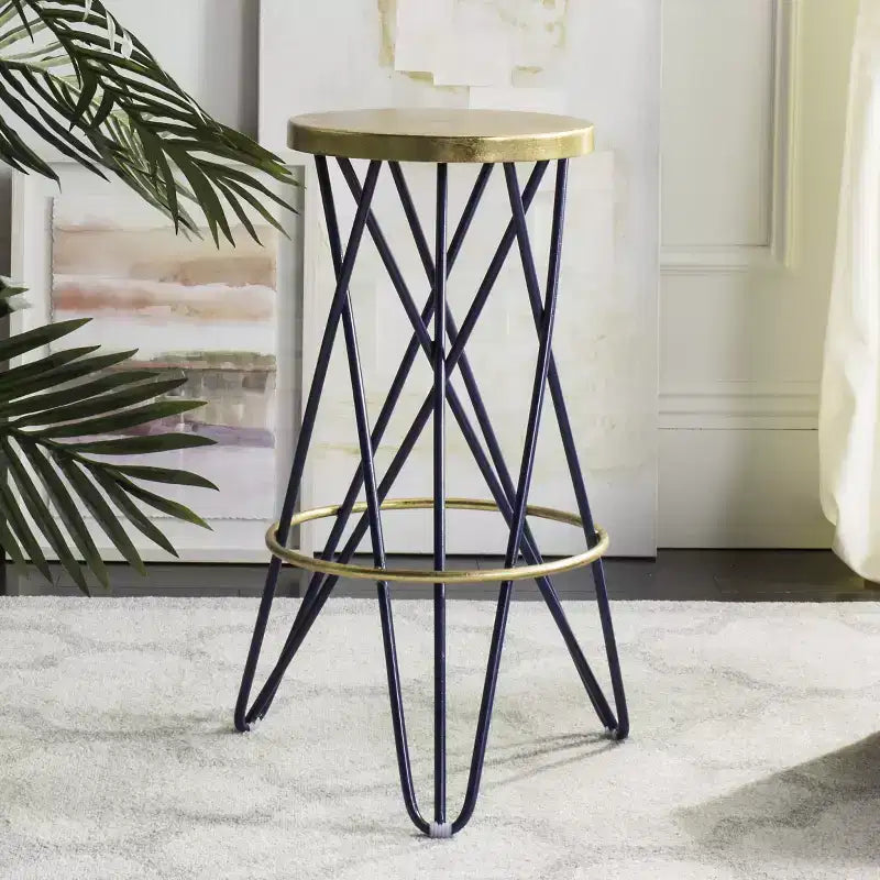 Tabouret de bar Lorna Gold Leaf - FOX3254 - Safavieh Couture