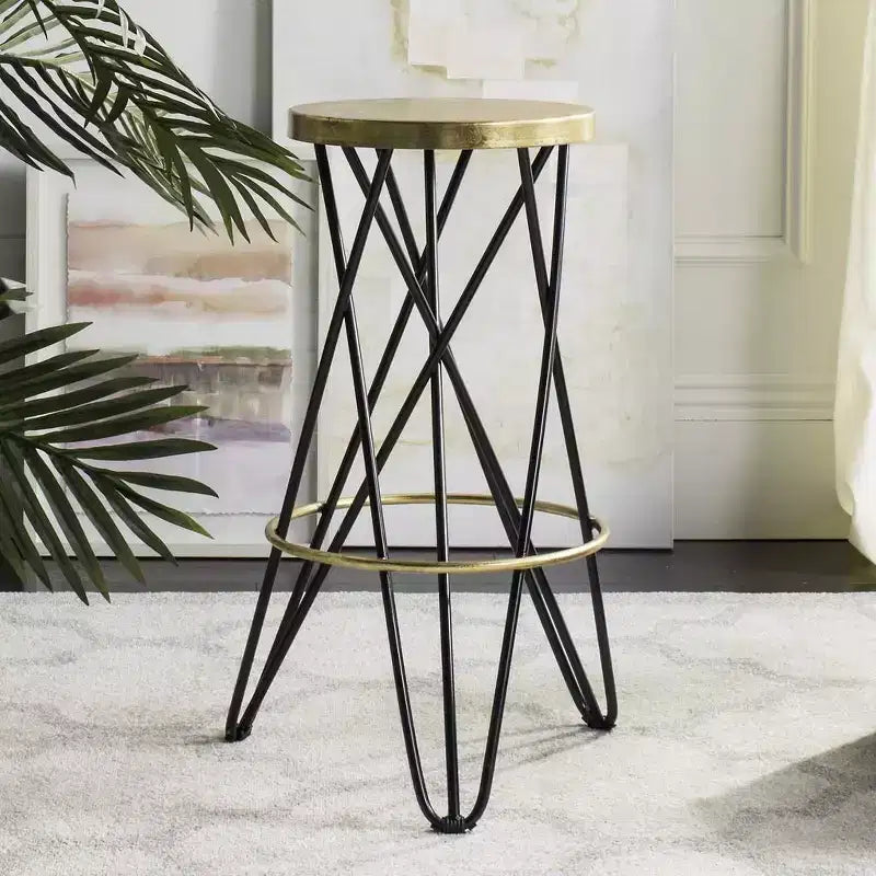 Tabouret de bar Lorna Gold Leaf - FOX3254 - Safavieh Couture