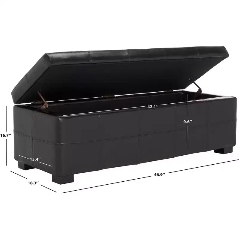 Banc de rangement capitonné large Maiden - HUD8229 - Safavieh Couture