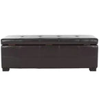 Banc de rangement capitonné large Maiden - HUD8229 - Safavieh Couture