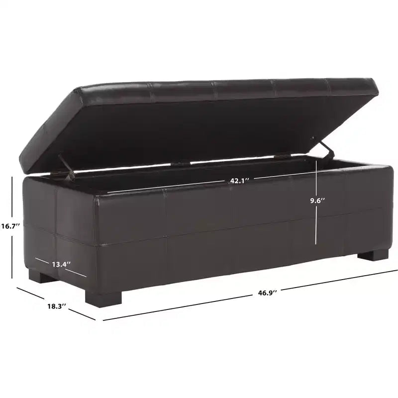 Banc de rangement capitonné large Maiden - HUD8229 - Safavieh Couture