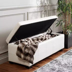 Banc de rangement capitonné large Maiden - HUD8229 - Safavieh Couture