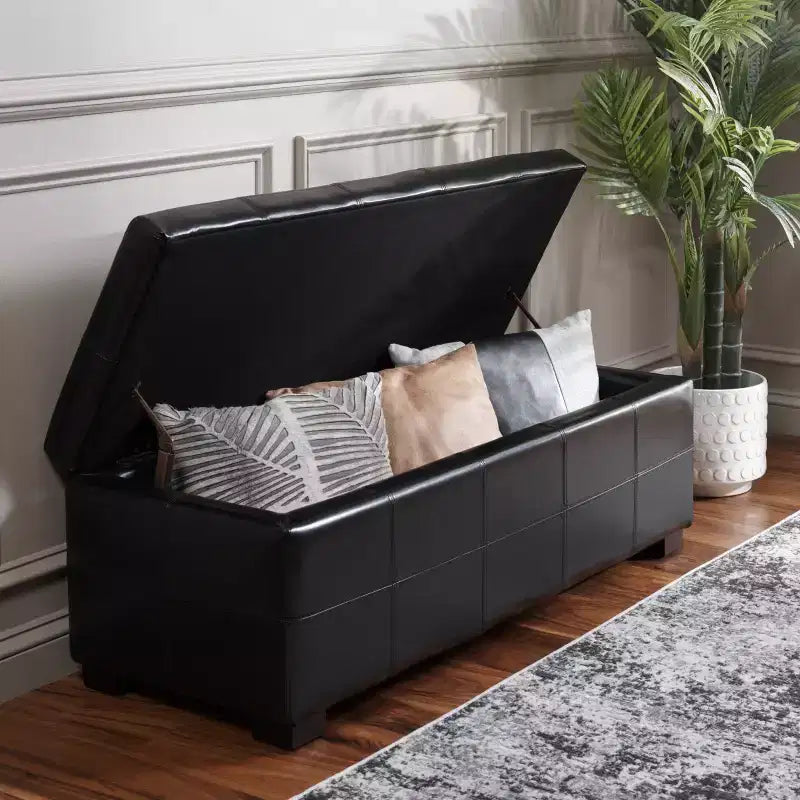 Banc de rangement capitonné large Maiden - HUD8229 - Safavieh Couture