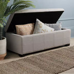 Banc de rangement capitonné large Maiden - HUD8229 - Safavieh Couture