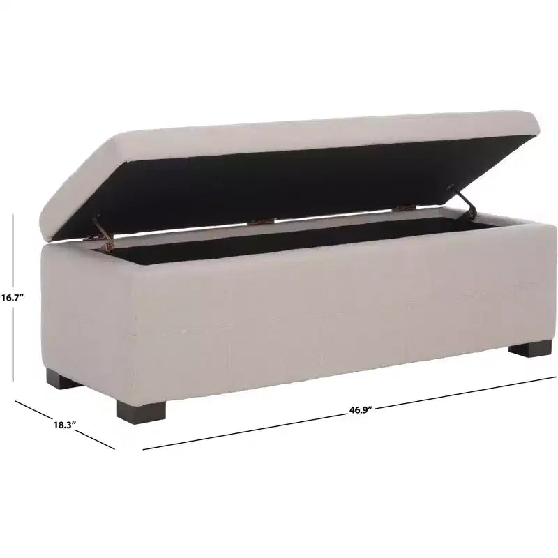 Banc de rangement capitonné large Maiden - HUD8229 - Safavieh Couture