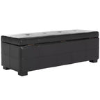 Banc de rangement capitonné large Maiden - HUD8229 - Safavieh Couture