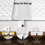 Costway 9/12 Kit de Convertisseur Lit Jumeau XL en King Size avec Sangle de Remplissage pour Pont de Lit Extra Large