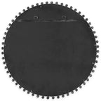 Miroir Mural Rond Industriel Uttermost, Biseauté, Cadre en Fer Glacé Noir et Gris Vieilli, 32 Pouces de Large, pour Salle de Bain et Chambre à Coucher