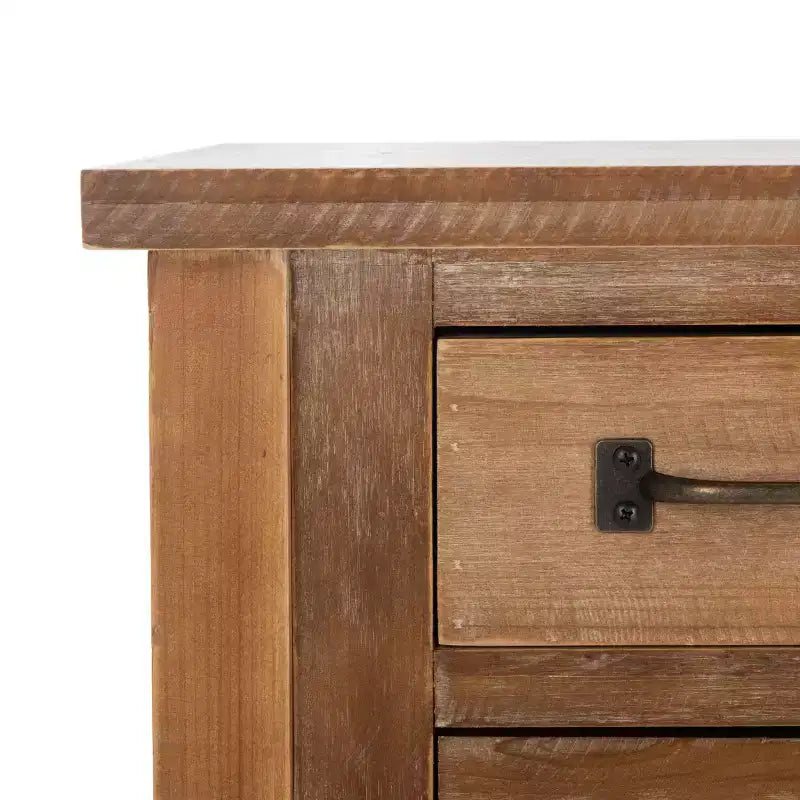 Mendie 6 Drawer Table - AMH1552 - Natural Oak - Safavieh Couture