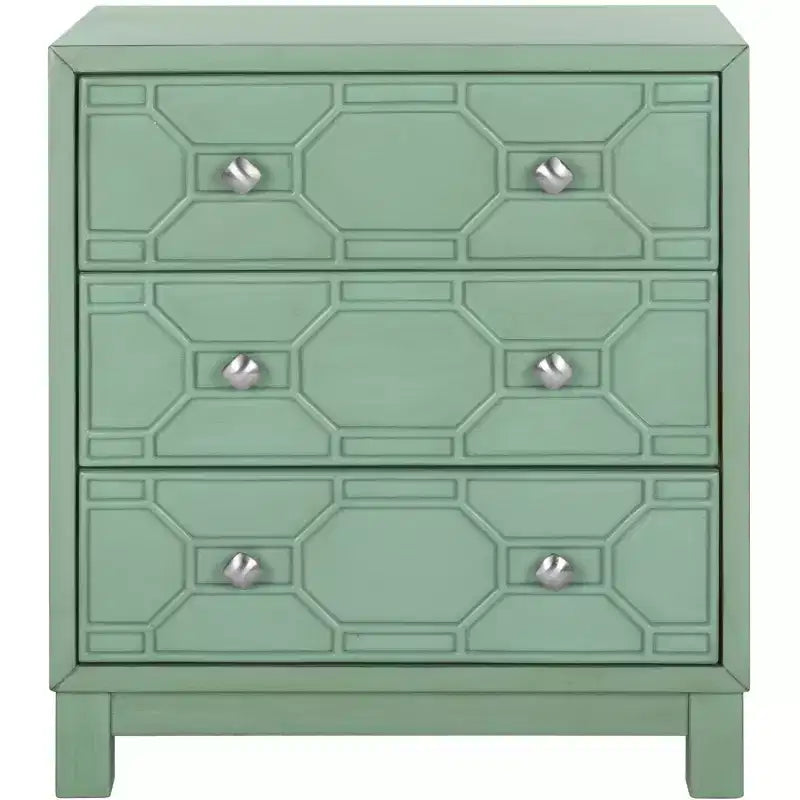 Izumi 3 Drawer Chest - CHS9201 - Turquoise - Safavieh
