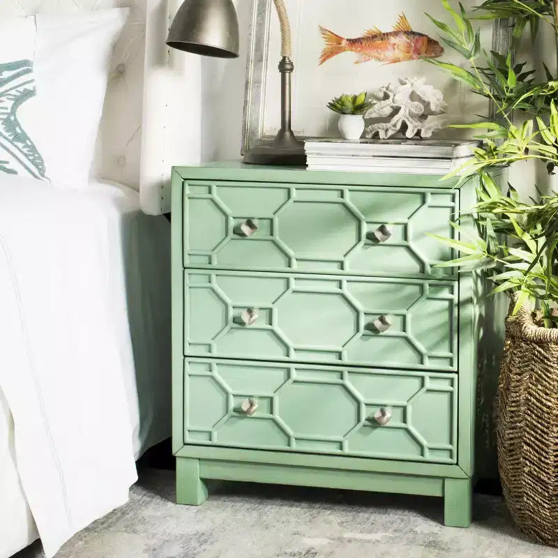 Commode à 3 tiroirs Izumi - CHS9201 - Turquoise - Safavieh