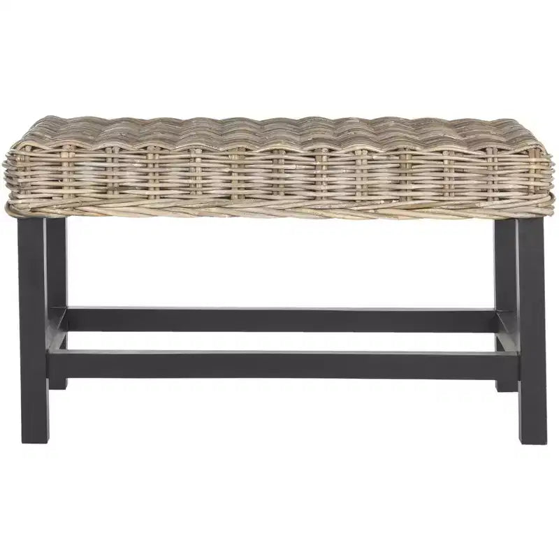 Omari Wicker Bench - SEA7014 - Grey - Safavieh