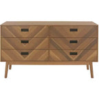 Donald 6 Drawer Mid-Centry Dresser - SFV2110 - Safavieh Couture