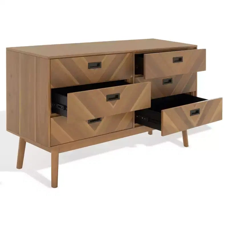 Donald 6 Drawer Mid-Centry Dresser - SFV2110 - Safavieh Couture