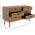 Donald 6 Drawer Mid-Centry Dresser - SFV2110 - Safavieh Couture