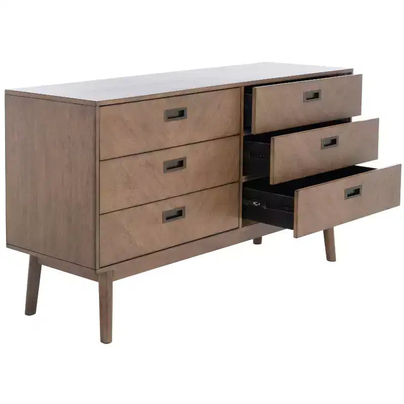 Donald 6 Drawer Mid-Centry Dresser - SFV2110 - Safavieh Couture