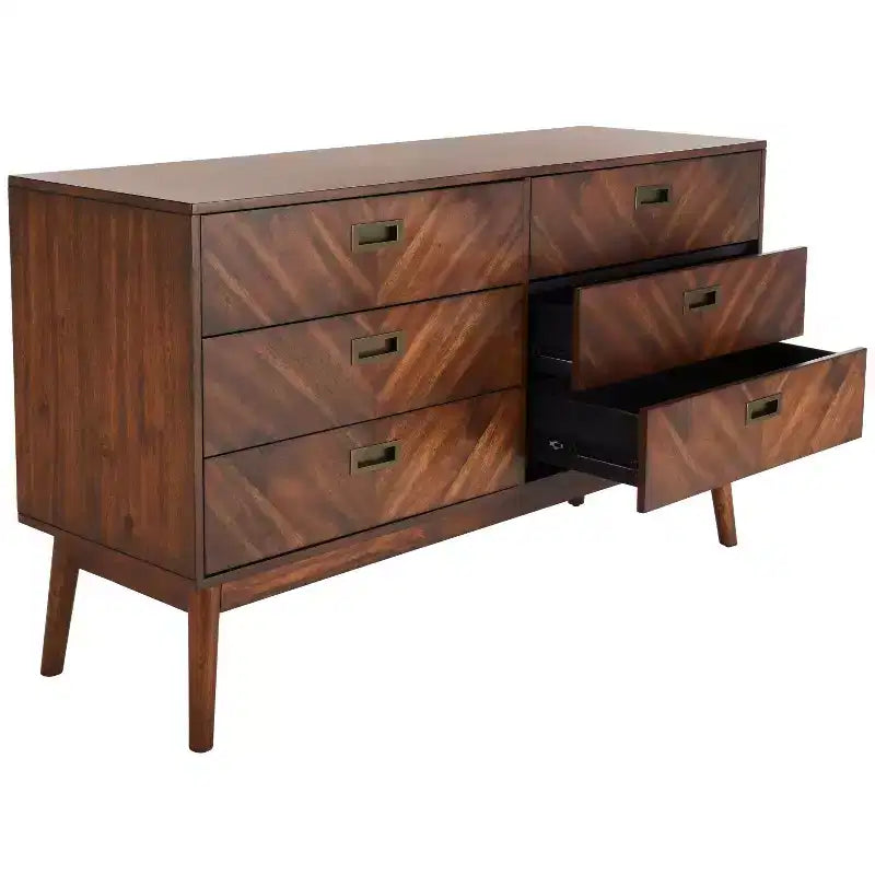 Donald 6 Drawer Mid-Centry Dresser - SFV2110 - Safavieh Couture