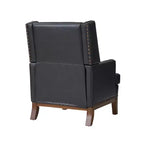Fauteuil en cuir véritable Pedro avec cadre en bois massif et coussin d'assise amovible, lot de 2 | ART OF LIVING DESIGNS