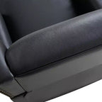 Fauteuil en cuir véritable Pedro avec cadre en bois massif et coussin d'assise amovible, lot de 2 | ART OF LIVING DESIGNS