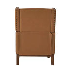 Fauteuil en cuir véritable Pedro avec cadre en bois massif et coussin d'assise amovible, lot de 2 | ART OF LIVING DESIGNS