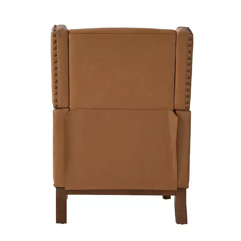 Fauteuil en cuir véritable Pedro avec cadre en bois massif et coussin d'assise amovible, lot de 2 | ART OF LIVING DESIGNS