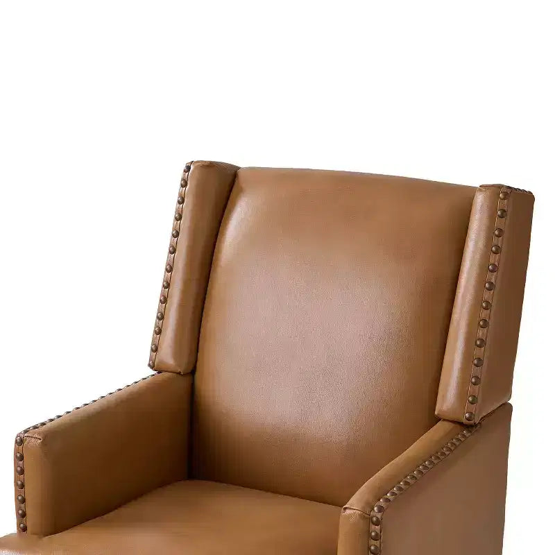 Fauteuil en cuir véritable Pedro avec cadre en bois massif et coussin d'assise amovible, lot de 2 | ART OF LIVING DESIGNS