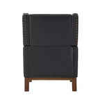 Fauteuil en cuir véritable Pedro avec cadre en bois massif et coussin d'assise amovible, lot de 2 | ART OF LIVING DESIGNS