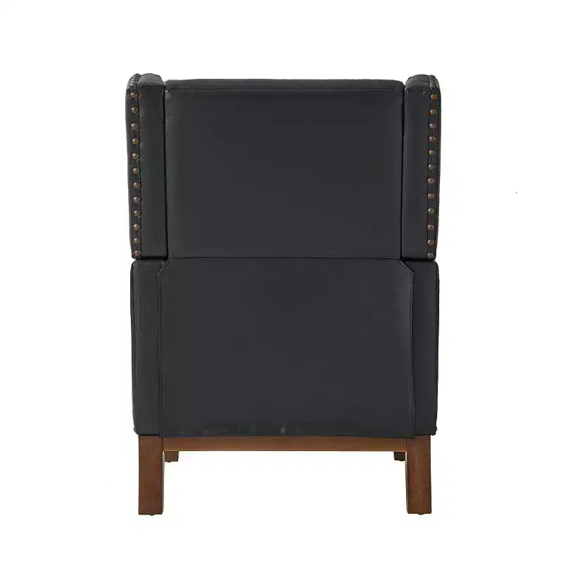Fauteuil en cuir véritable Pedro avec cadre en bois massif et coussin d'assise amovible, lot de 2 | ART OF LIVING DESIGNS