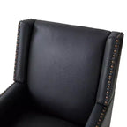 Fauteuil en cuir véritable Pedro avec cadre en bois massif et coussin d'assise amovible, lot de 2 | ART OF LIVING DESIGNS