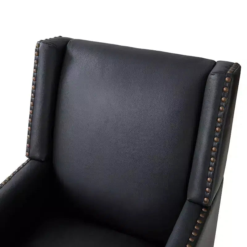 Fauteuil en cuir véritable Pedro avec cadre en bois massif et coussin d'assise amovible, lot de 2 | ART OF LIVING DESIGNS