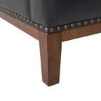 Fauteuil en cuir véritable Pedro avec cadre en bois massif et coussin d'assise amovible, lot de 2 | ART OF LIVING DESIGNS