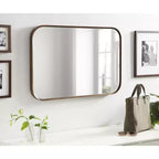 Miroir mural encadré Kate and Laurel Nordlund, 23x35, Noyer brun