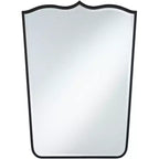 Uttermost Gaylia Satin Black 27 x 36 3/4 Curve Top Mirror