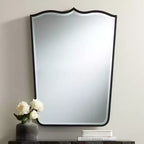 Miroir Uttermost Gaylia Satin Black 27 x 36 3/4 avec dessus incurvé