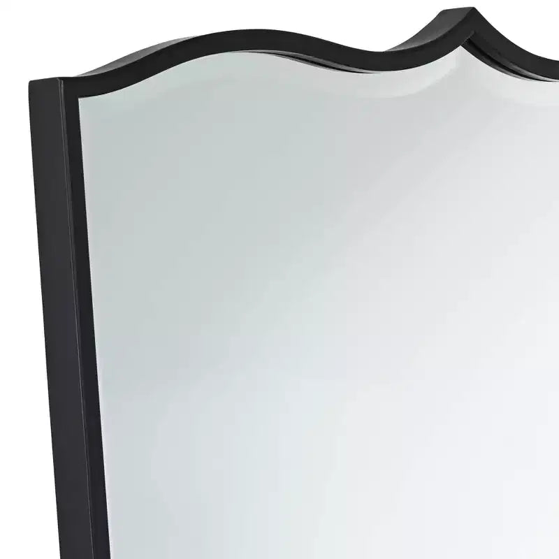 Miroir Uttermost Gaylia Satin Black 27 x 36 3/4 avec dessus incurvé