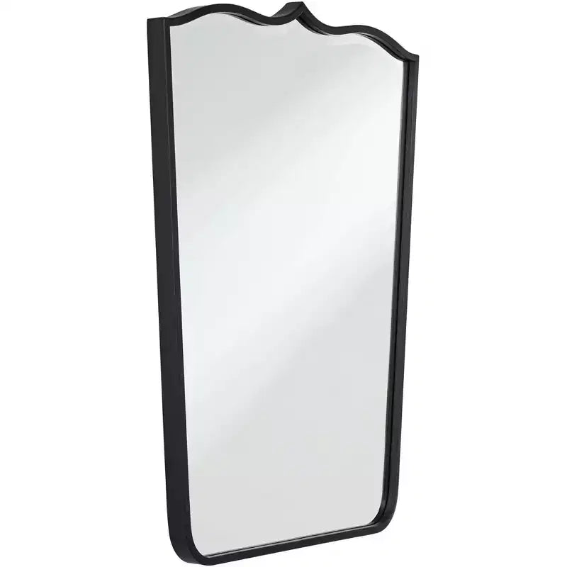 Miroir Uttermost Gaylia Satin Black 27 x 36 3/4 avec dessus incurvé