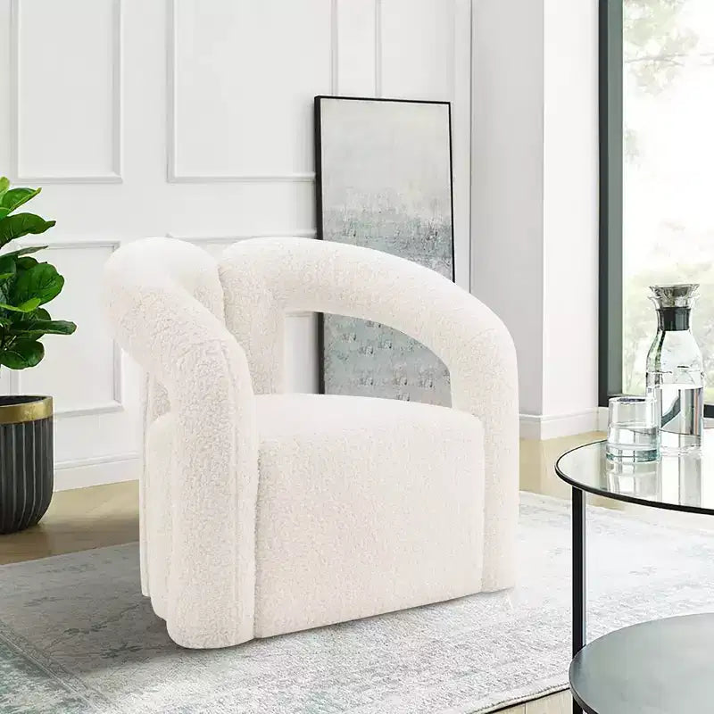 Fauteuil d'appoint rembourré Darian Modern Boucle - Manhattan Comfort