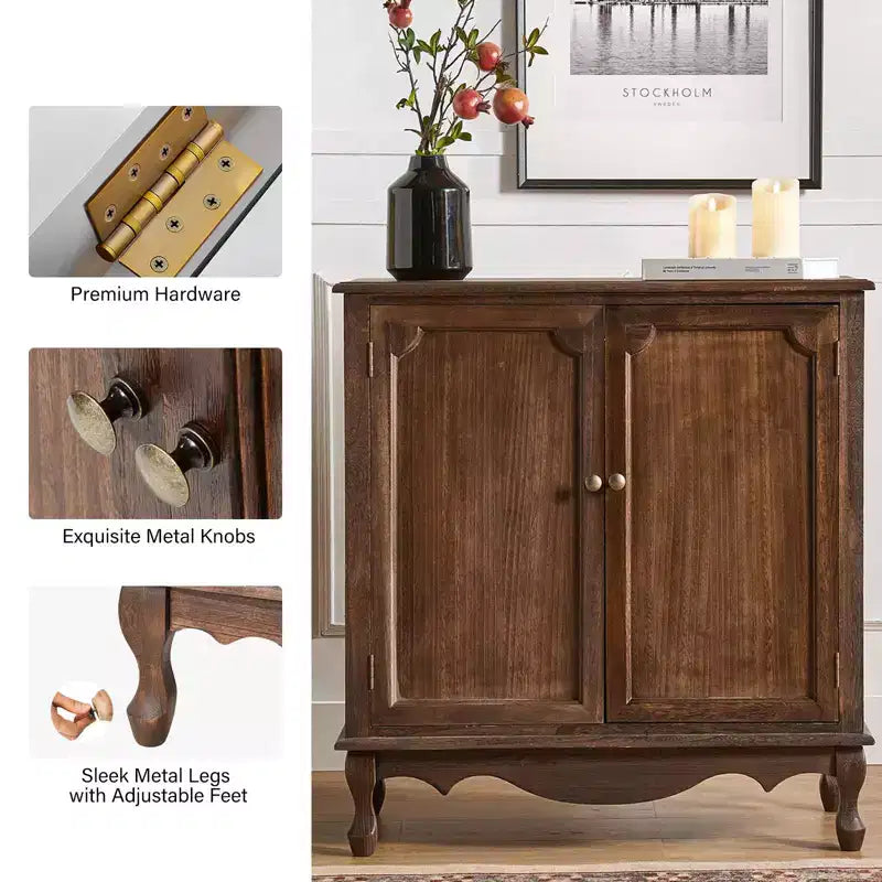 Hippe 34Tall-2 Meuble d'appoint de style ferme avec pieds réglables|Hulala Home