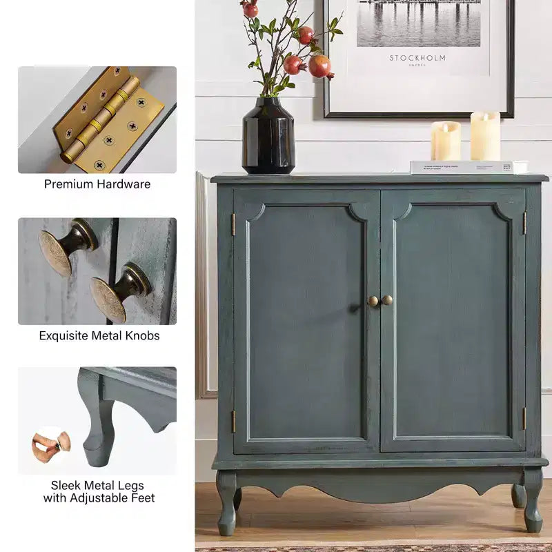Hippe 34Tall-2 Meuble d'appoint de style ferme avec pieds réglables|Hulala Home