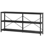 Lantine Meuble TV console à 3 niveaux de 140 cm de long pour canapé