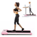 Costway Walking Pad w/265 lbs Capacity Remote Control & LED Display Under Desk Treadmill Gray\Black\Pink